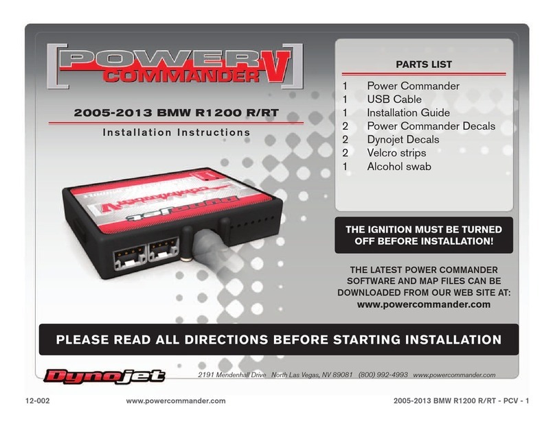 Dynojet Power commander V User manual Dynojet Power commander V User manual