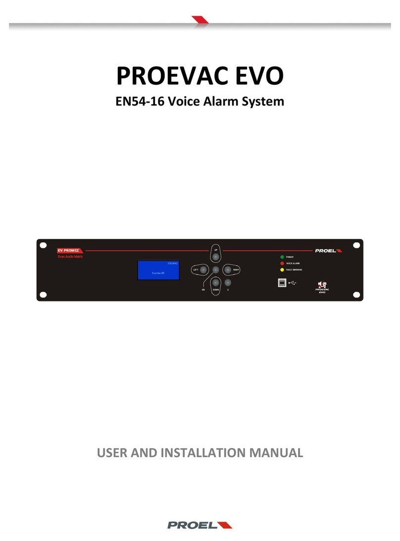 PROEL PROEVAC EVO EV PROM5Z Operating manual