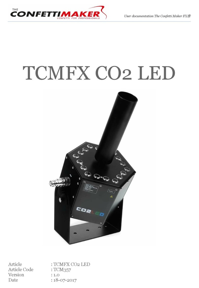 Confetti Maker TCMFX CO2 LED User manual