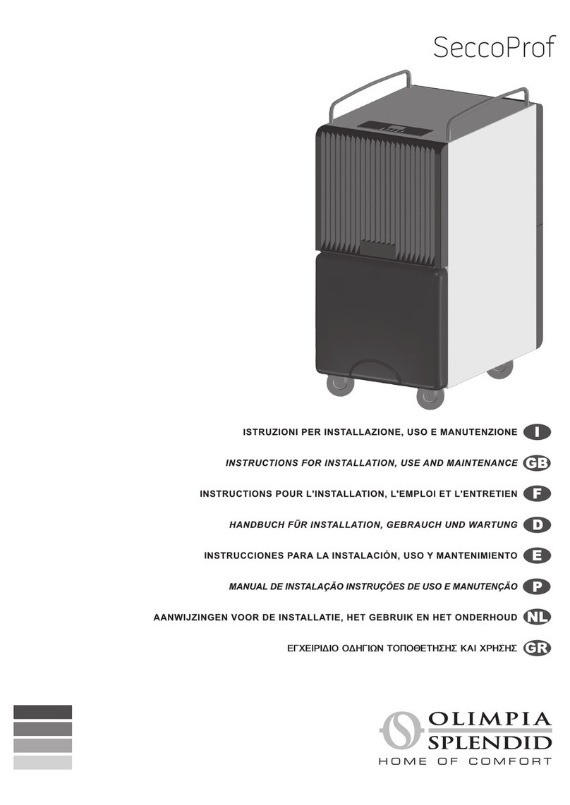 Olimpia splendid seccoprof Installation, use and maintenance guide
