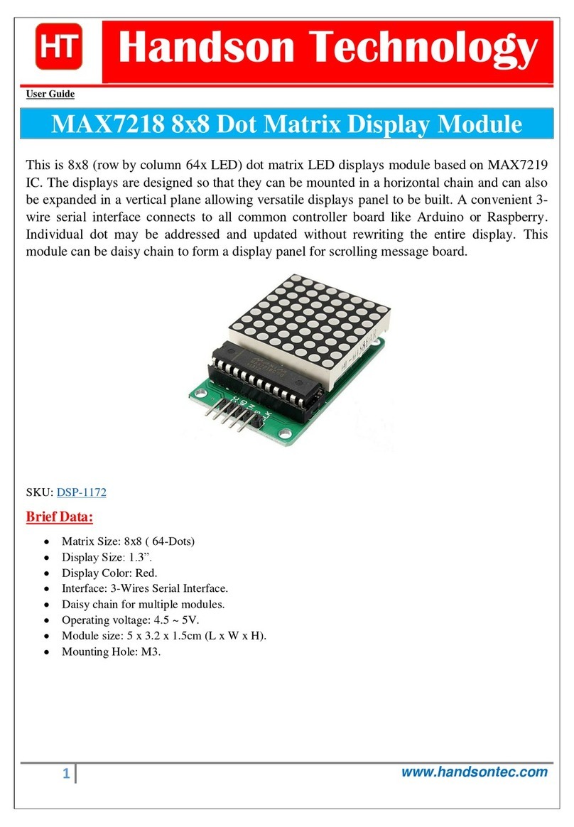 Handson Technology MAX7218 User manual