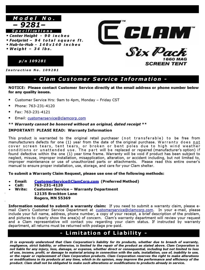 Clam 9281 Service information
