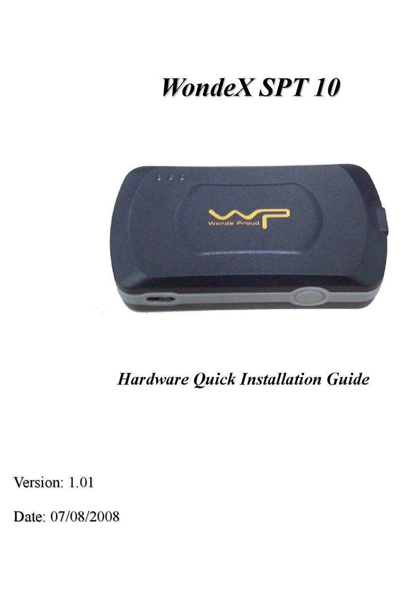 Wonde Proud WondeX SPT 10 Hardware Quick Installation Guide