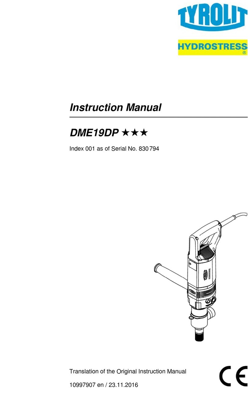 TYROLIT Hydrostress DME19DPP Instruction manuals