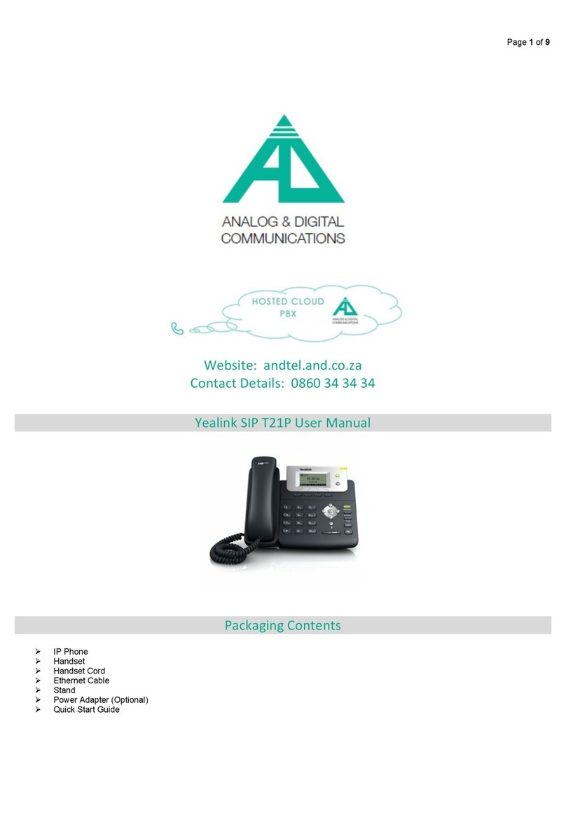 Yealink Yealink SIP-T21P User manual