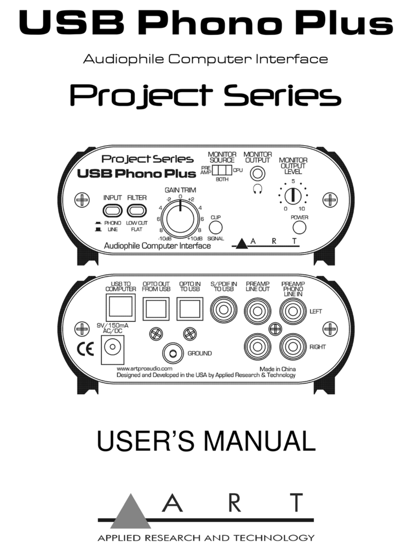 Applied Research and Technology’s USB Phono Plus user manual
