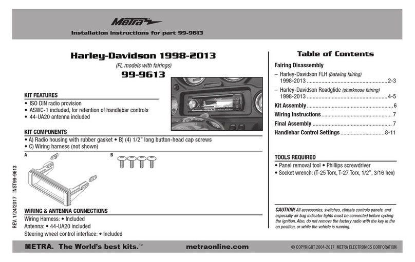 Metra Electronics 99-9613 installation instructions