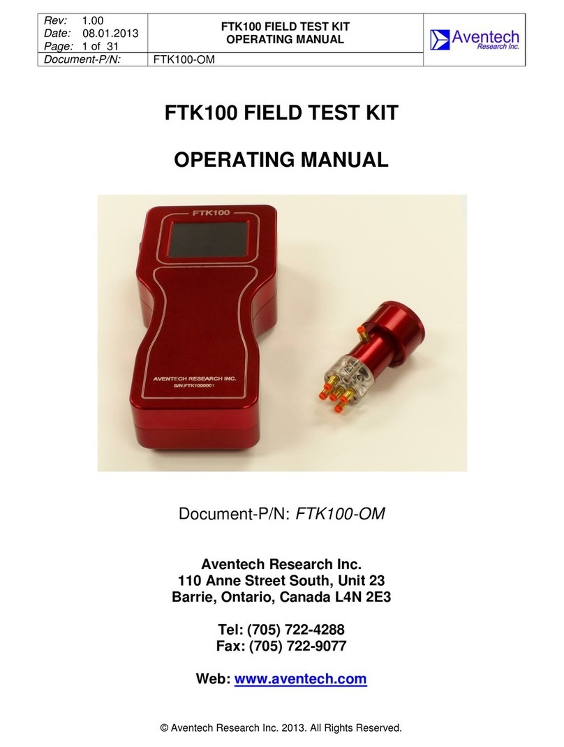 Aventech FTK100 operating manual