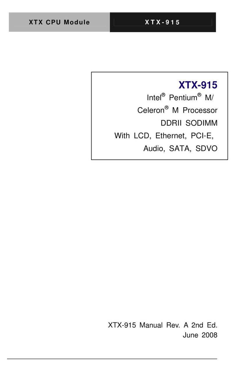 Aaeon XTX-915 User manual