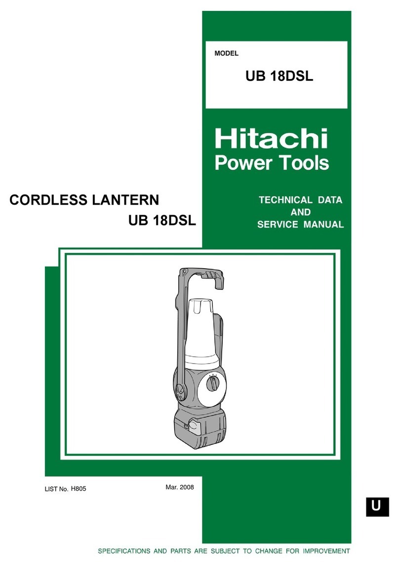 Hitachi UB 18DSL Technical data and service manual
