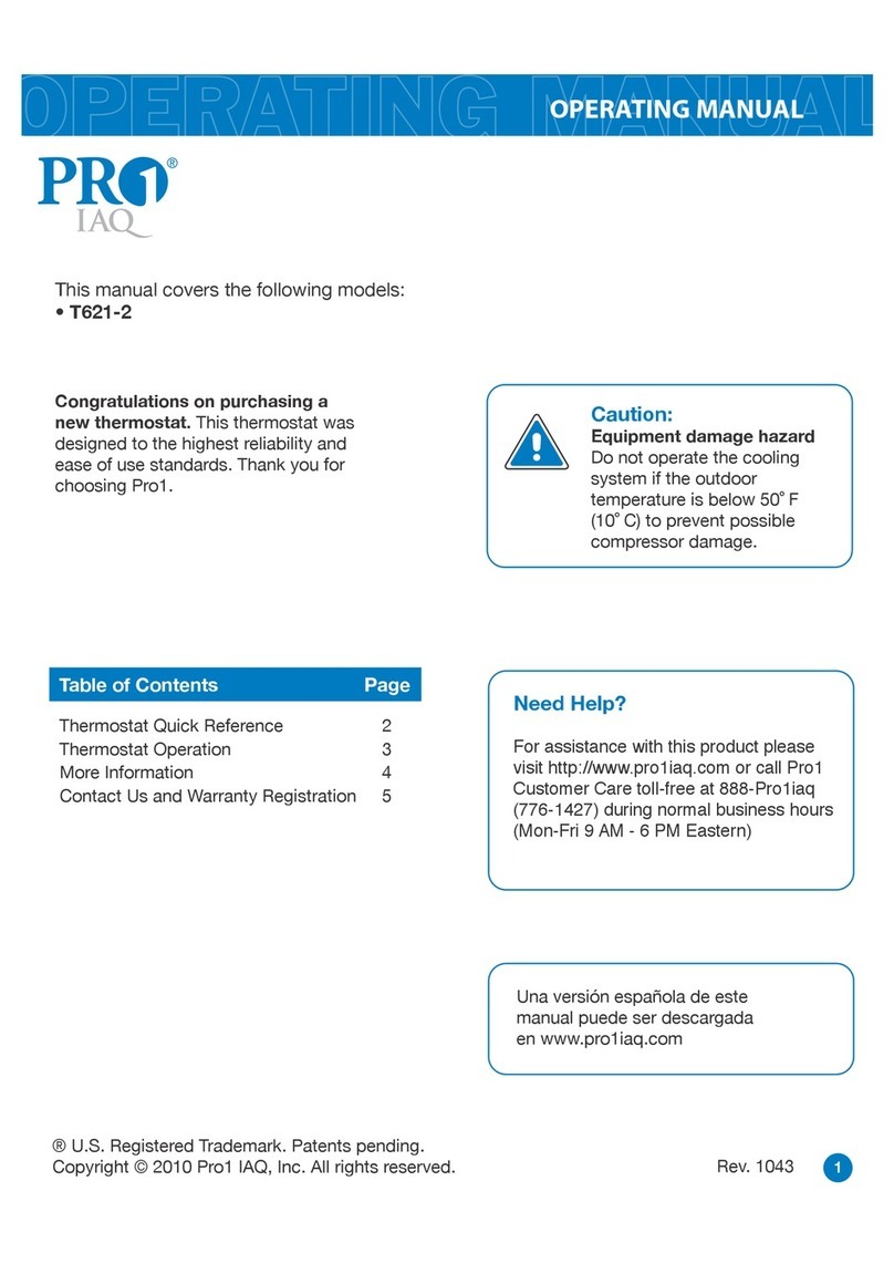 Pro 1 IAQ T621-2 User manual