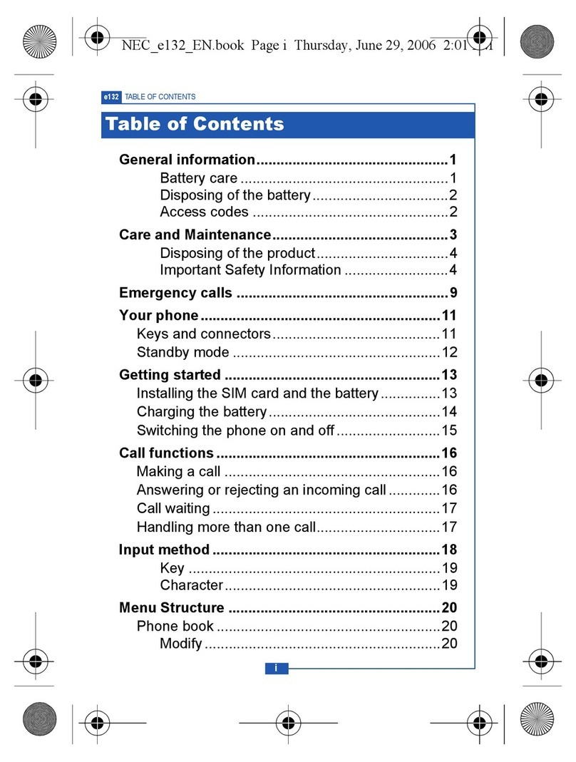 NEC e132 User manual