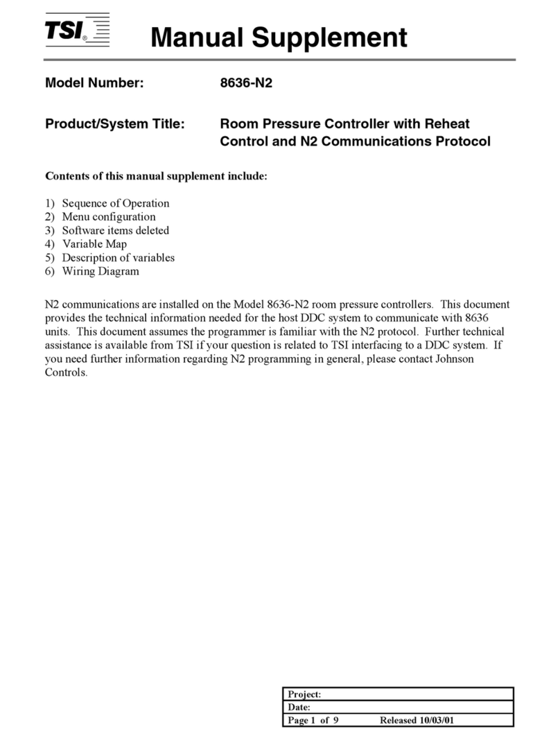 TSI Instruments 8636-N2 Manual supplement