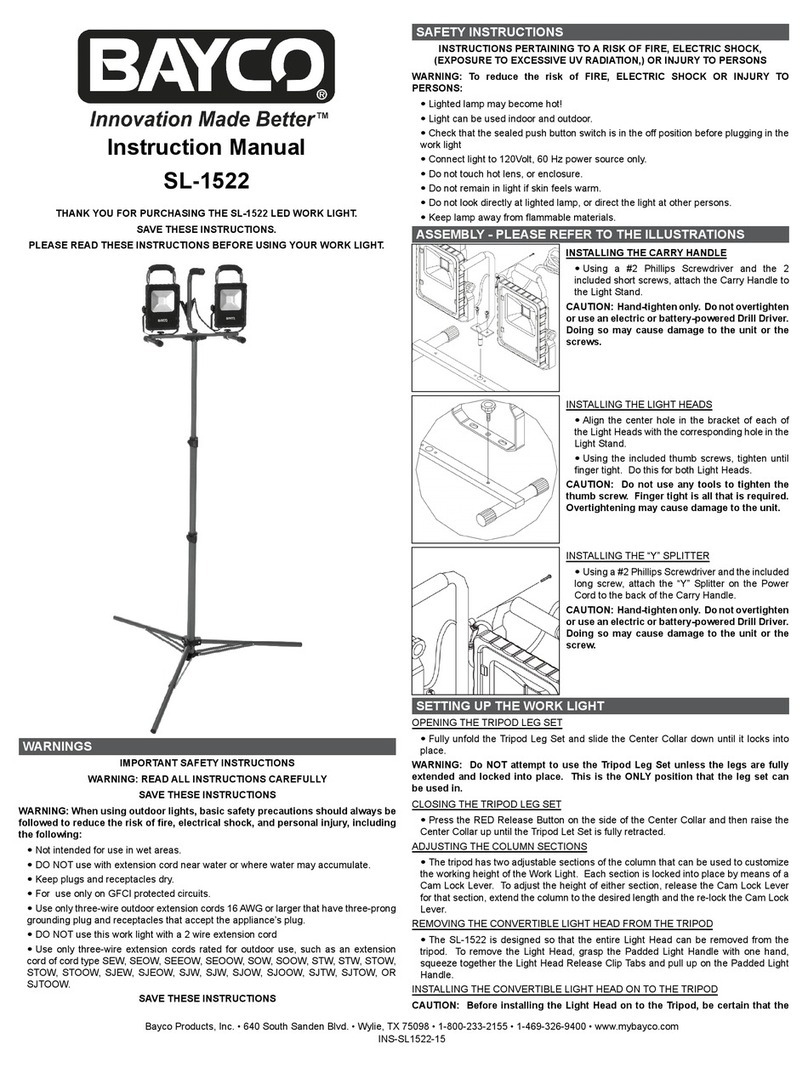Bayco SL-1522 User manual