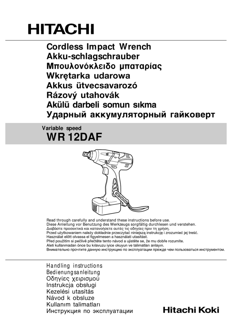 Hitachi WR 12DAF Handling instructions