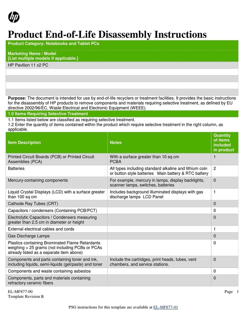 HP Pavilion 11 x2 PC Installation instructions