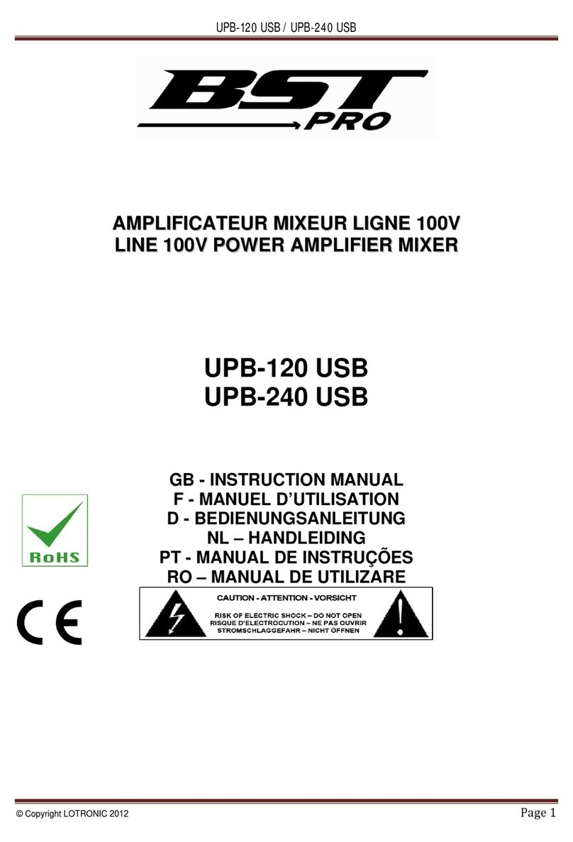 BST Pro UPB-240 USB instruction manual