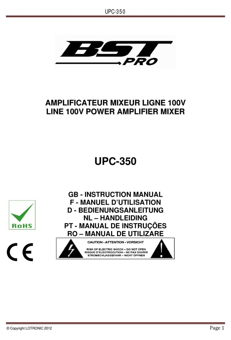 BST Pro UPC-350 User manual