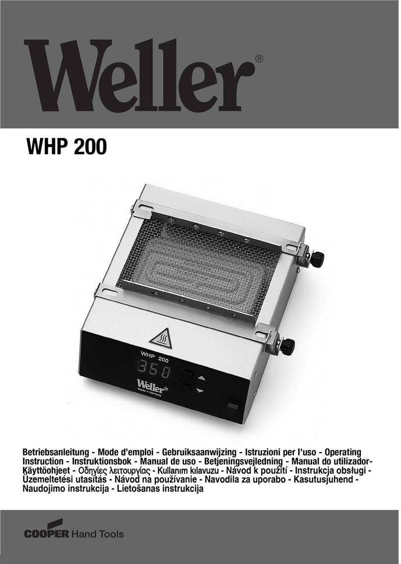 Weller whp 200 User manual