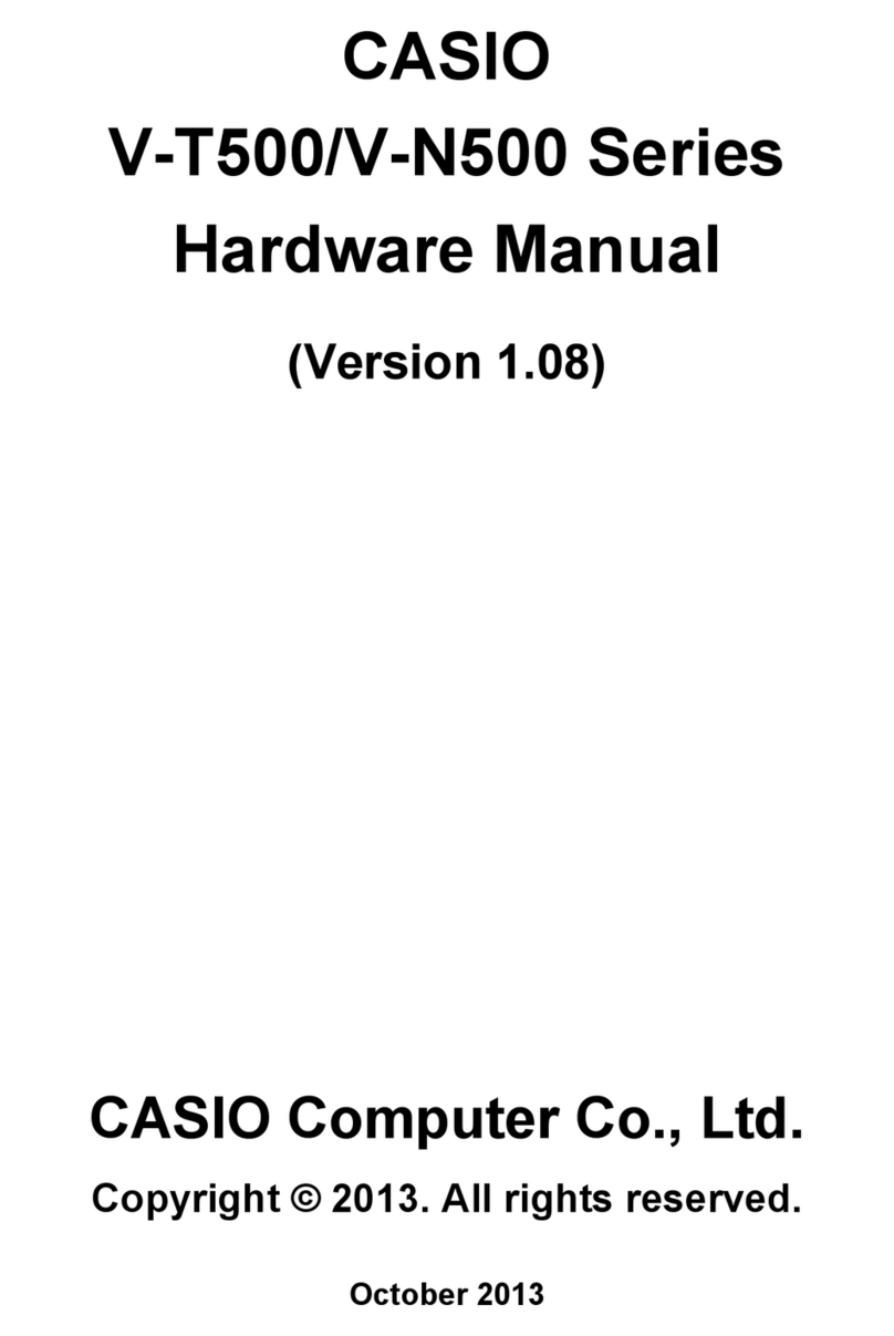 Casio V-T500-E Hardware manual