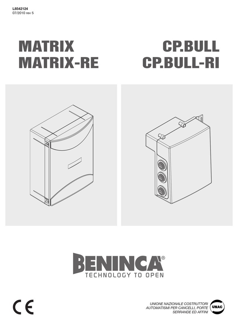 Beninca MATRIX User manual Beninca MATRIX User manual