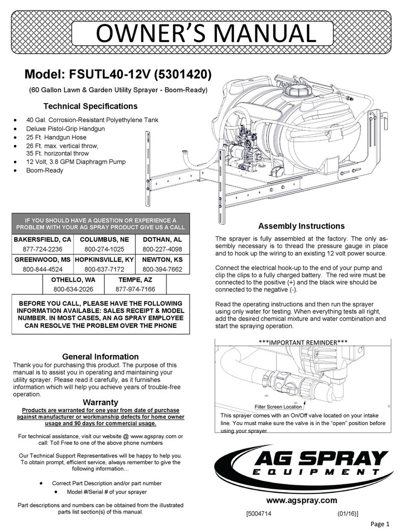 AG SPRAY FSUTL40-12V owner's manual