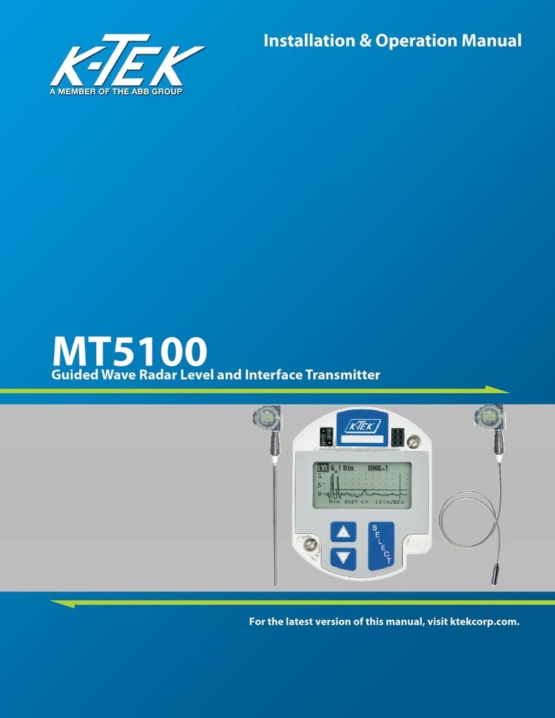 K-TEK MT5100 Installation & operation manual