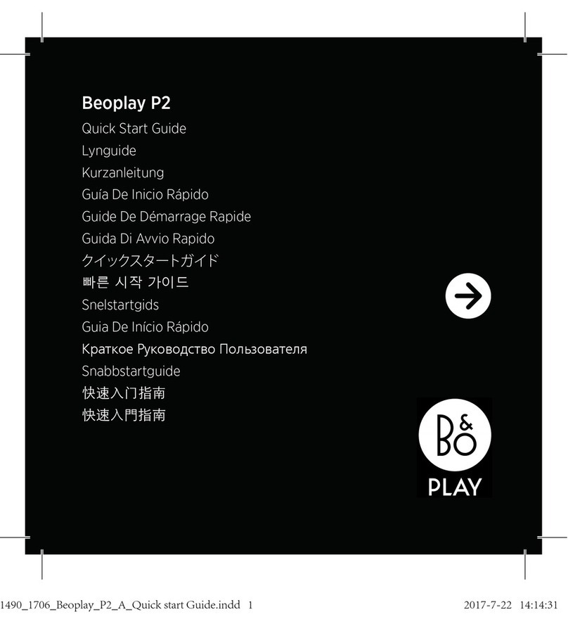 B&O Play Beoplay P2 quick start guide