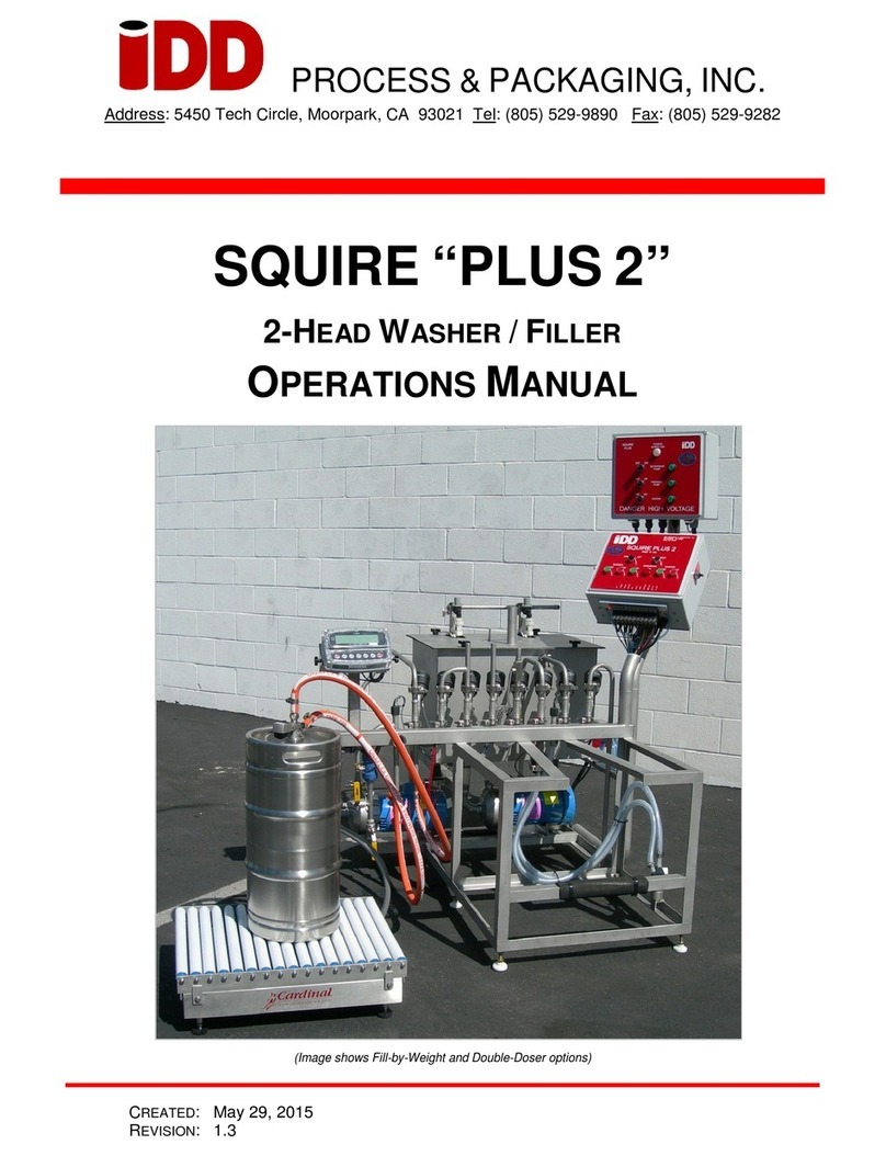 IDD Processing & Packaging SQUIRE PLUS 2 Operation manual