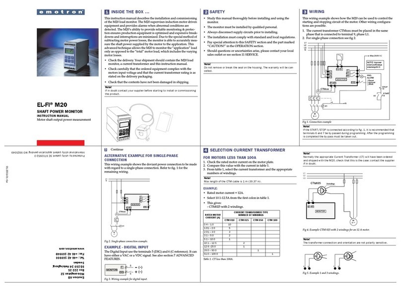 Emotron EL-FI M20 instruction manual