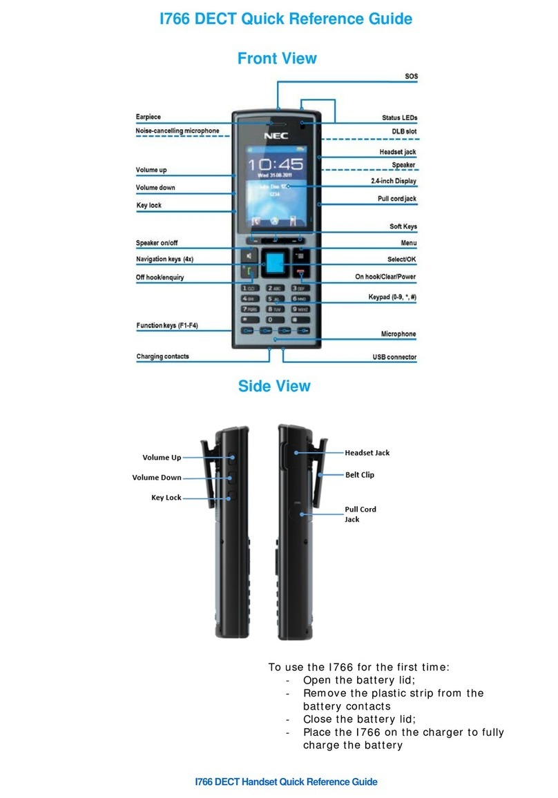 NEC I766 DECT User manual