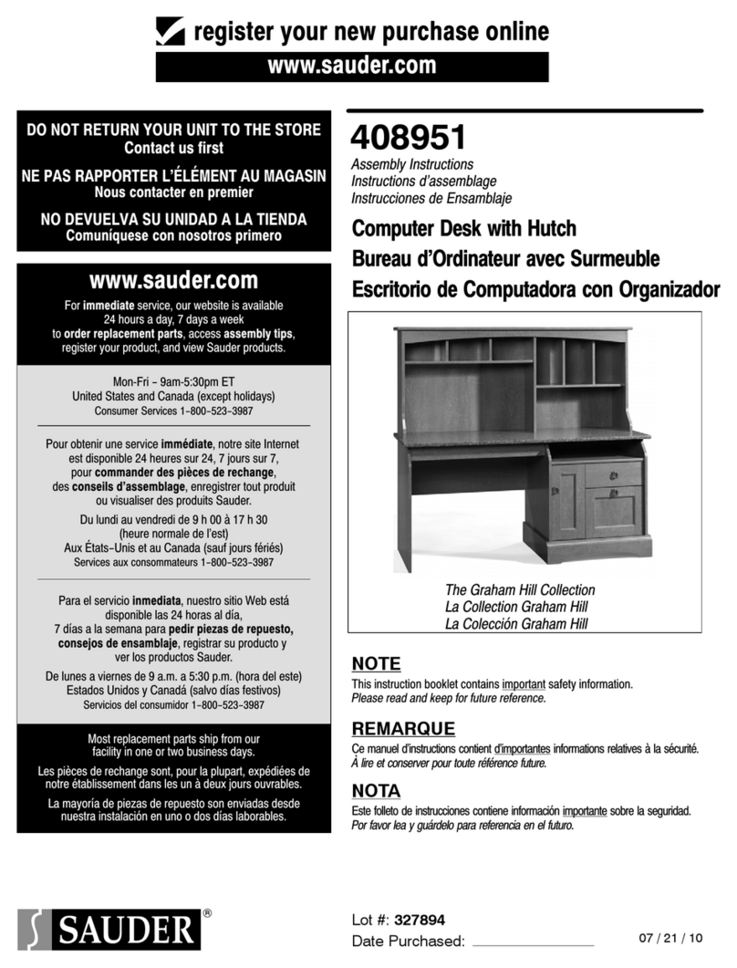 Sauder 408951 Assembly instructions