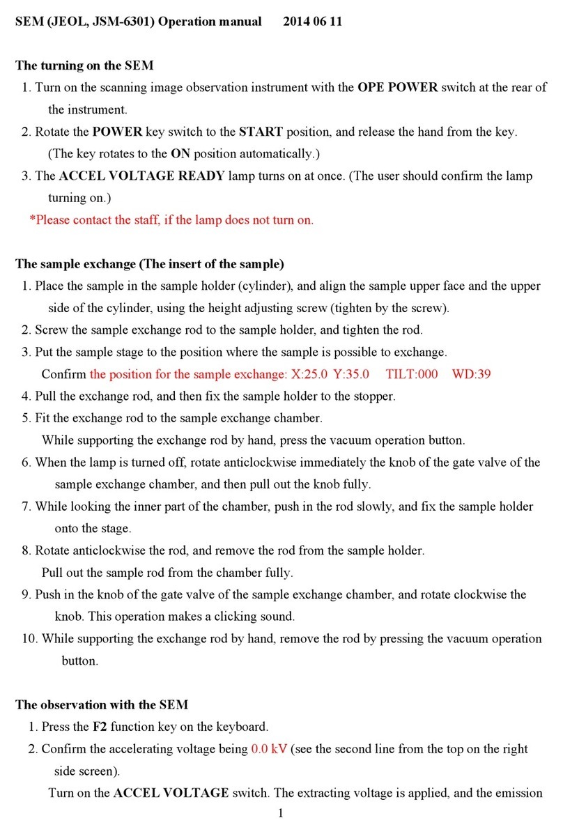JEOL JSM-6301F Operation manual