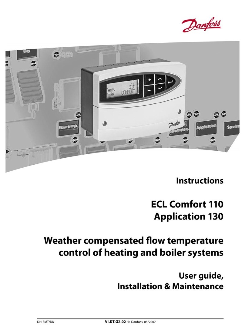 Danfoss ECL Comfort 110 User guide, installation & maintenance Danfoss ECL Comfort 110 User guide, installation & maintenance