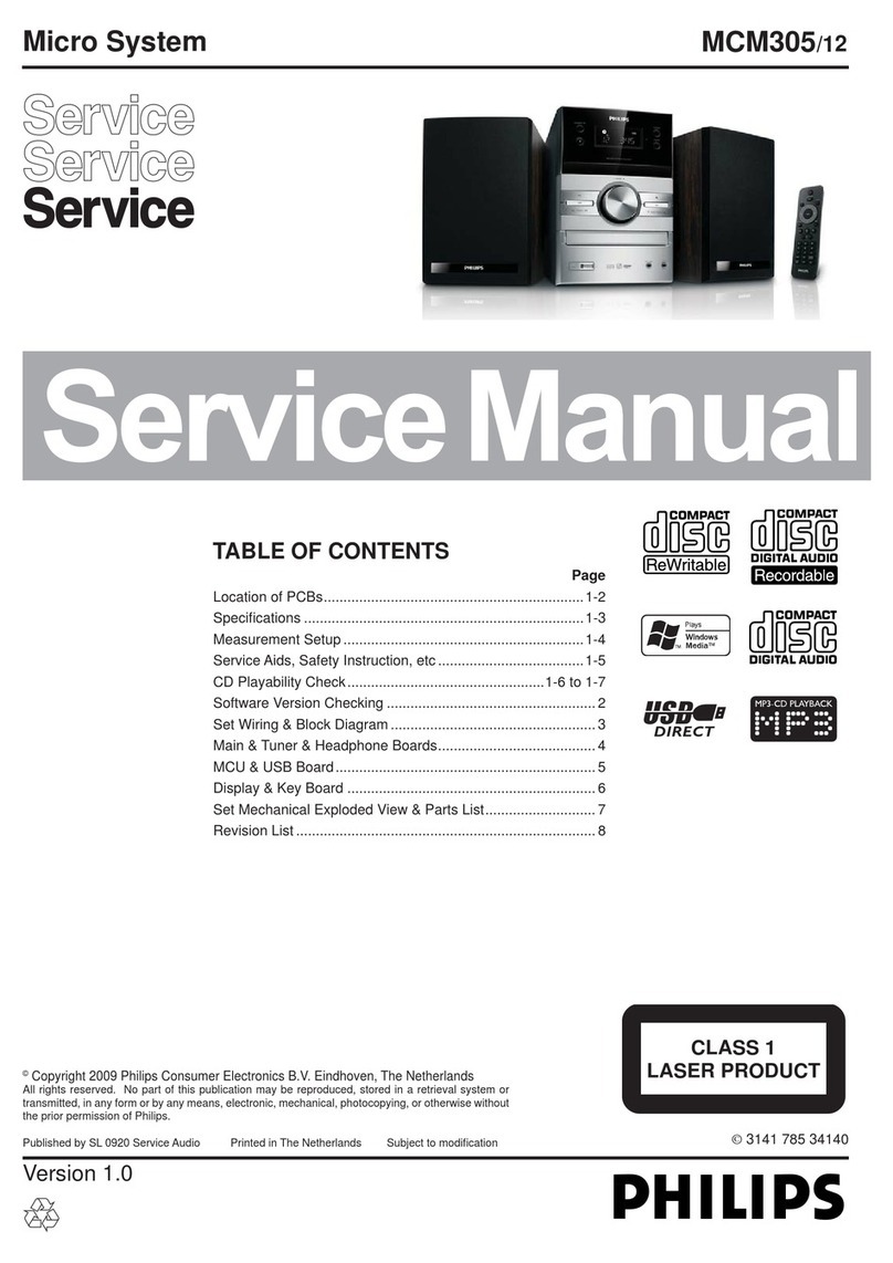 Philips MCM305/12 Service manual