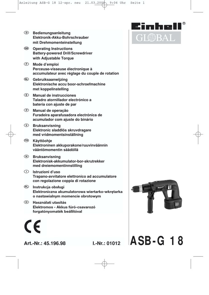 Einhell Global ASB-G 18 operating instructions
