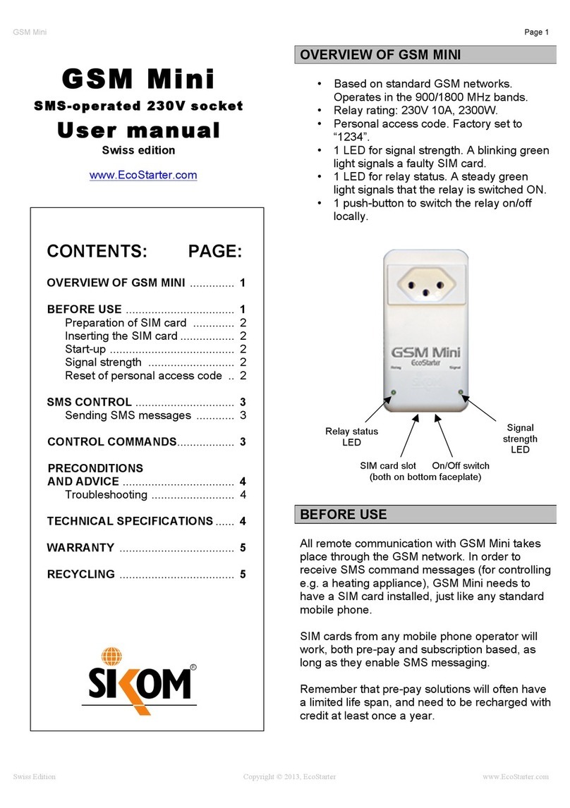 EcoStarter GSM Mini user manual