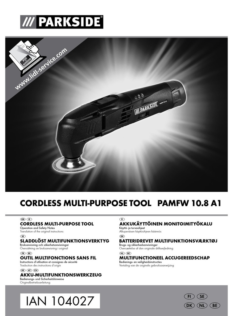 Parkside PAMFW 10.8 A1 Operation and safety notes