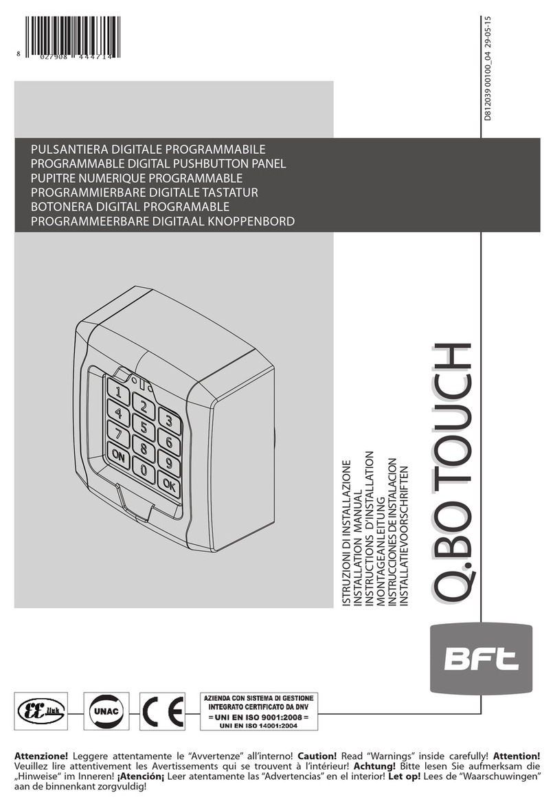 BFT Q.BO Touch installation manual