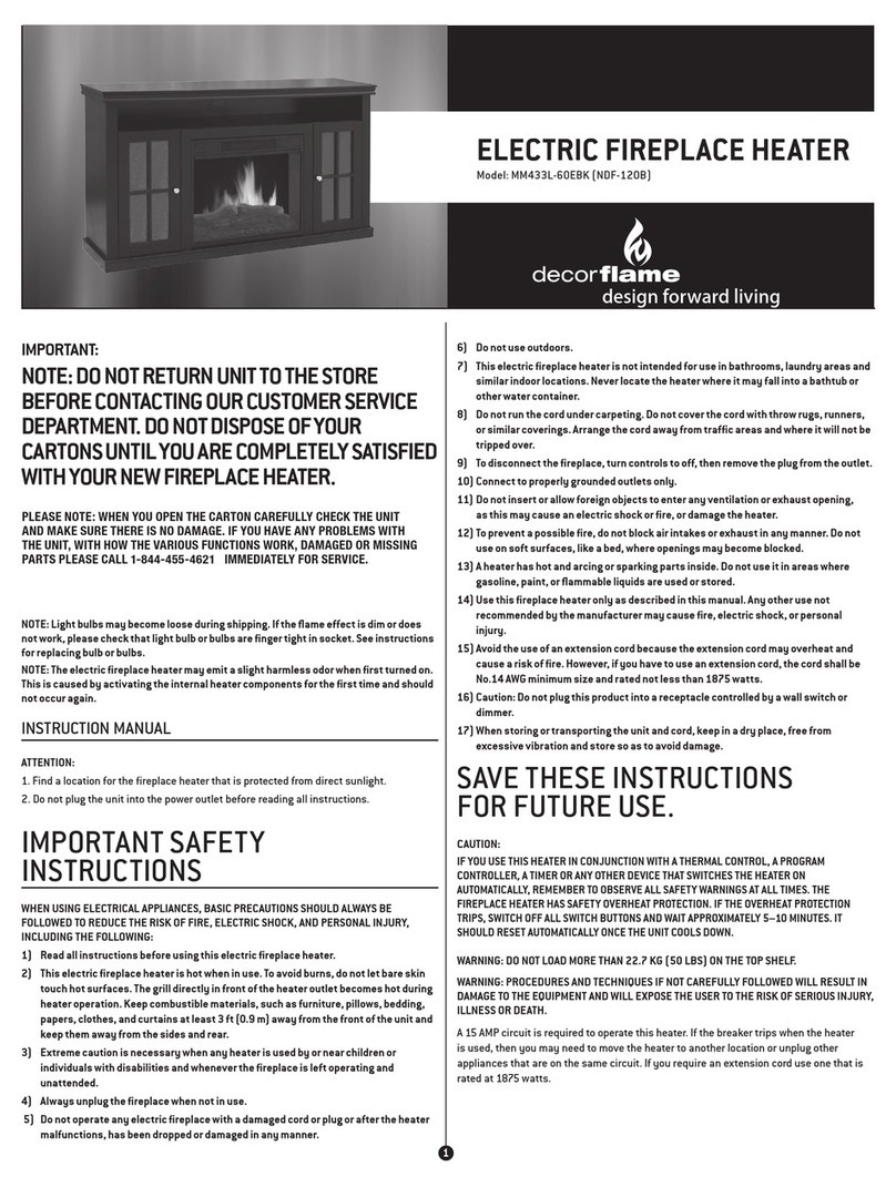 decorflame MM433L-60EBK User manual
