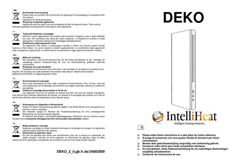 IntelliHeat DEKO operating instructions