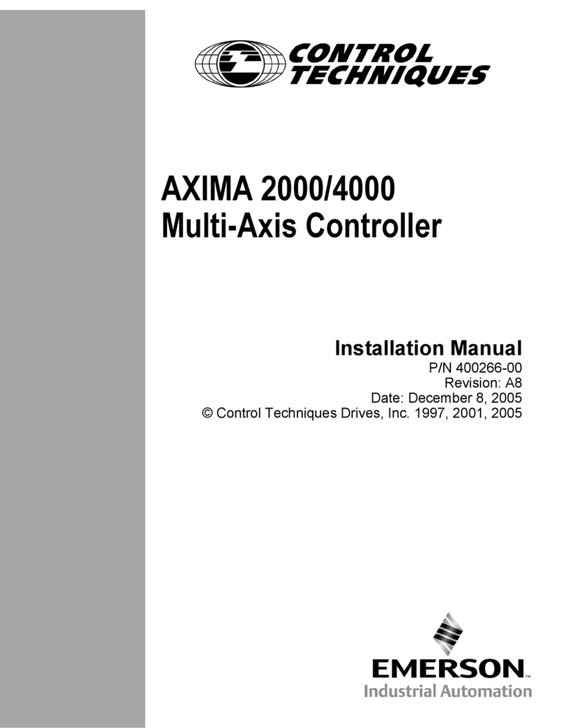 Control Techniques AXIMA 2000 installation manual