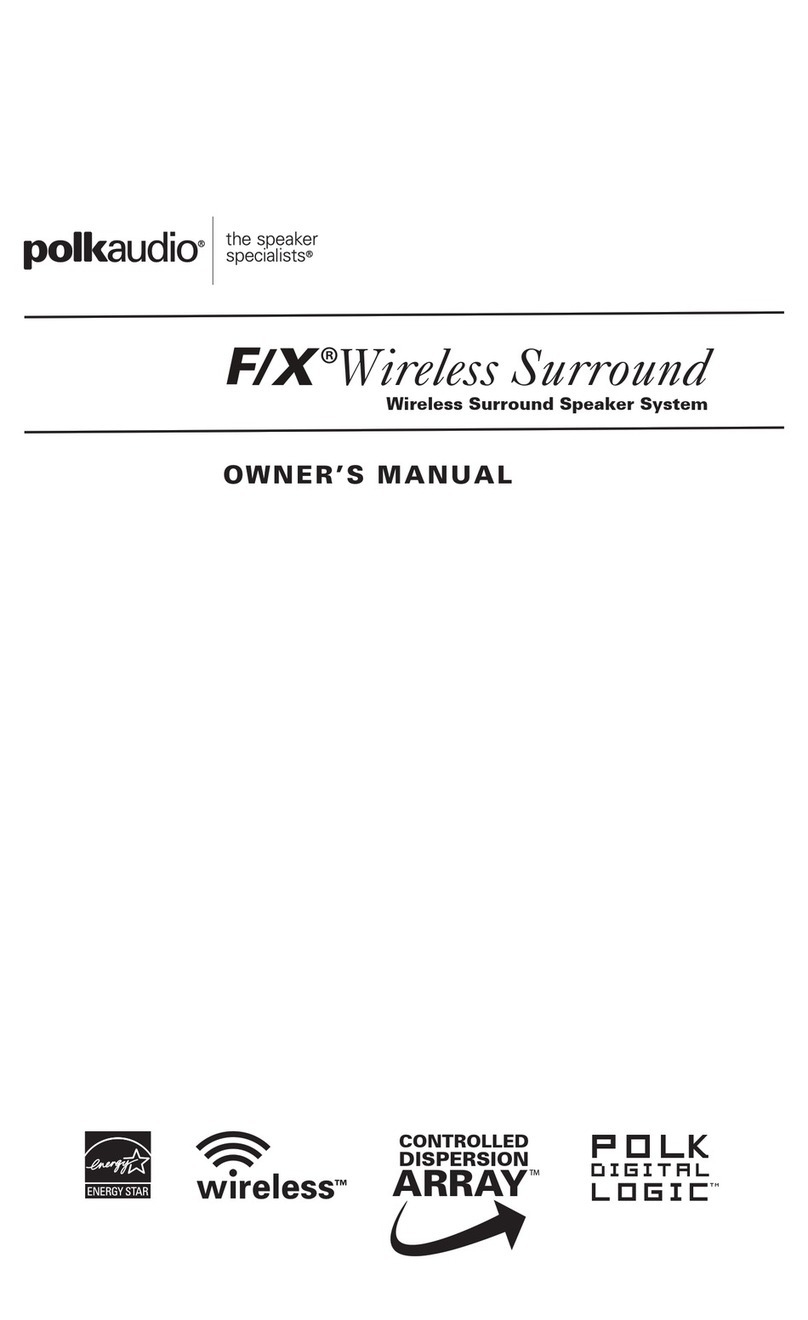 Polk Audio F/X Wireless Surround owner's manual