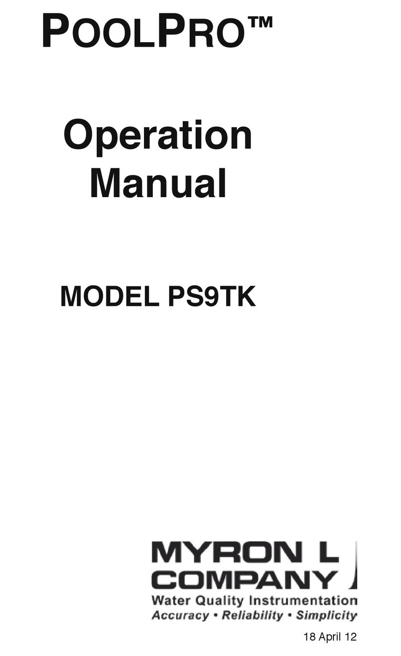 Myron L POOLPRO PS9TK Operation manual