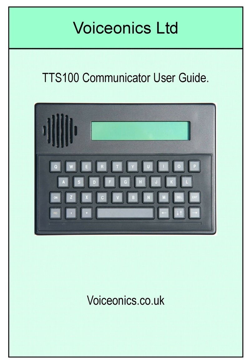 Voiceonics TTS100 user guide