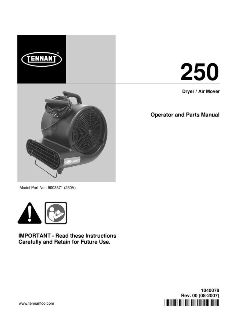 Tennant 250 Operator and parts manual