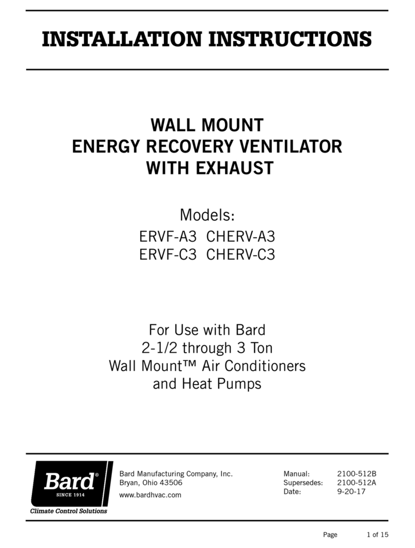 Bard ERVF-A3 installation instructions Bard ERVF-A3 installation instructions
