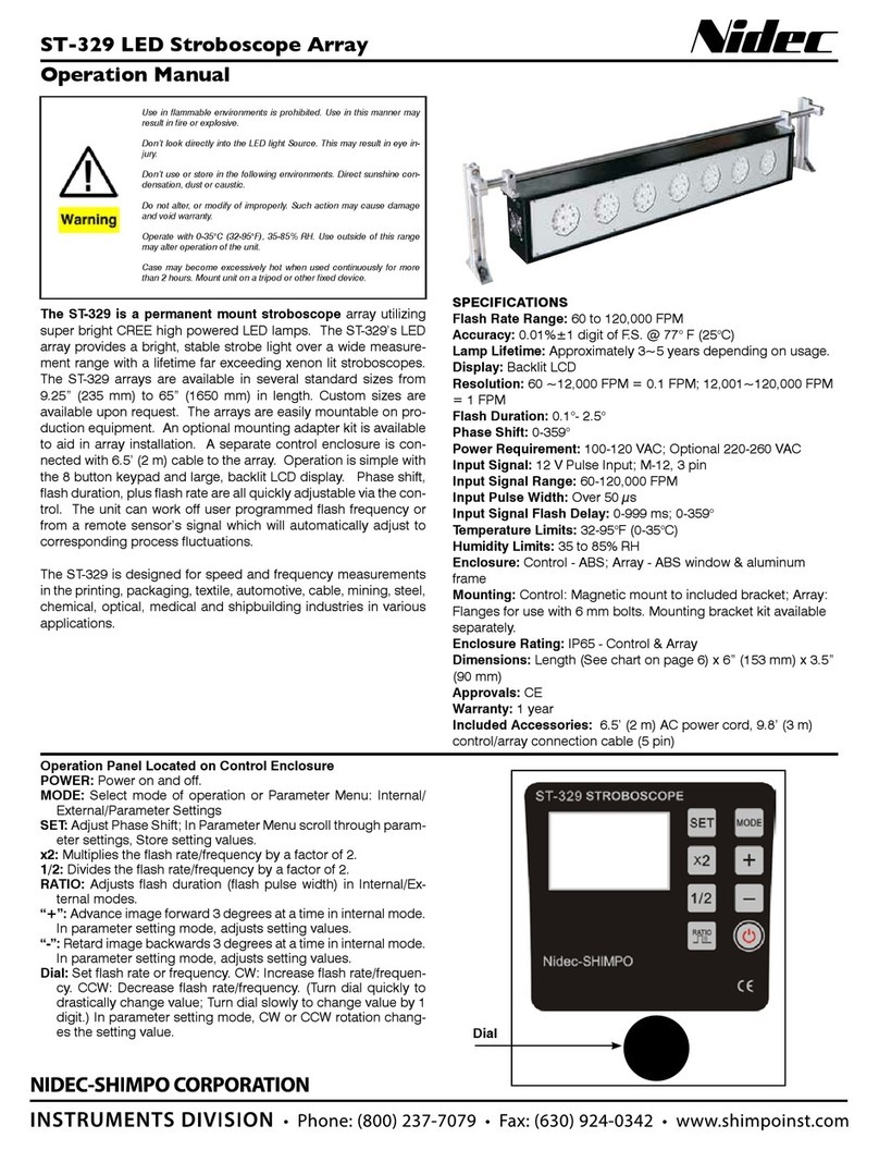 Nidec ST-329 Operation manual