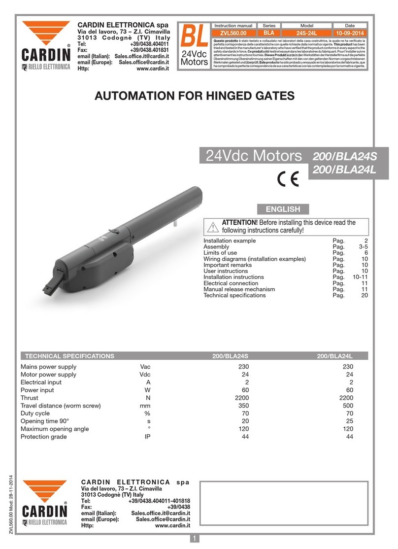 Cardin Elettronica 24S-24L Instruction manual and users guide
