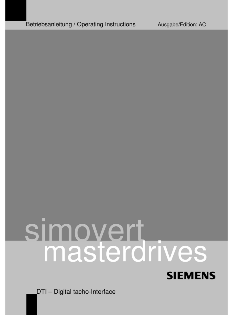 Siemens simovert masterdrives User manual Siemens simovert masterdrives User manual